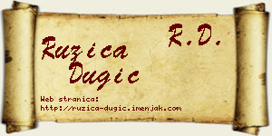 Ružica Dugić vizit kartica